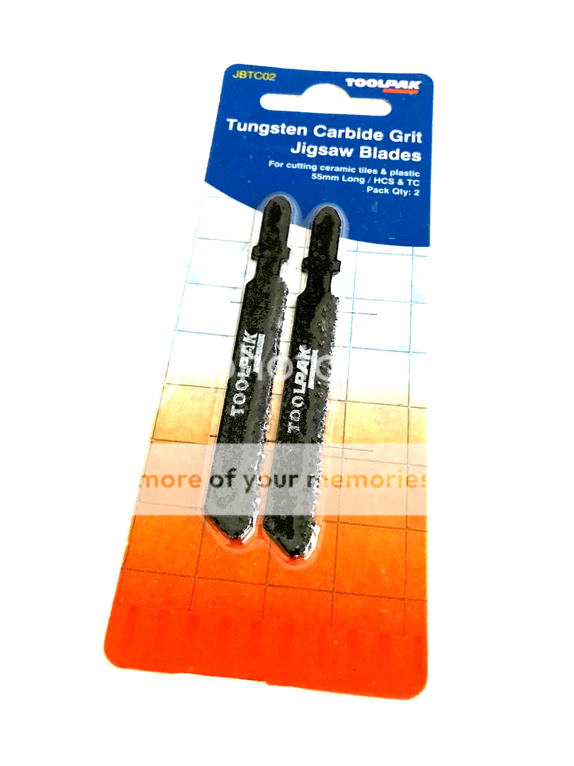 50mm Tungsten Carbide Jigsaw Blades Ceramic Tiles Pack of 2 Blade Grit
